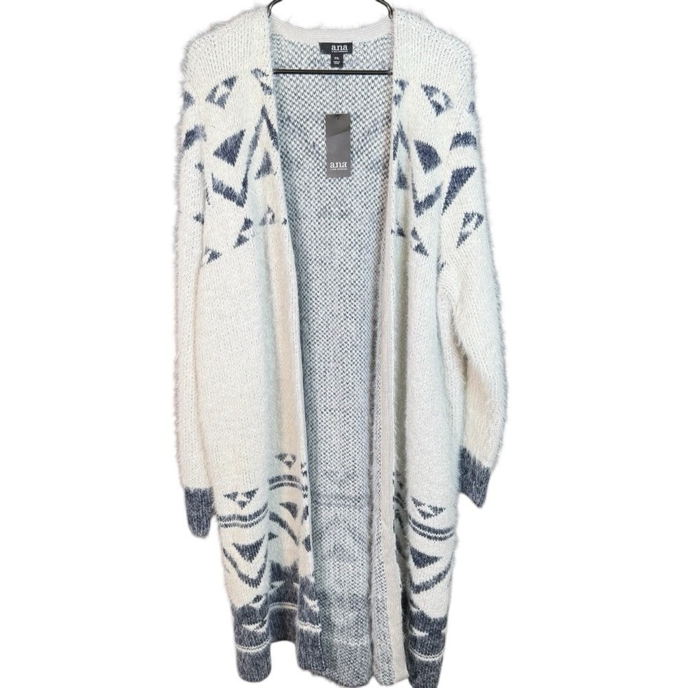 NWT Ana Aztec Long Maxi Cardigan Plus Size XXL